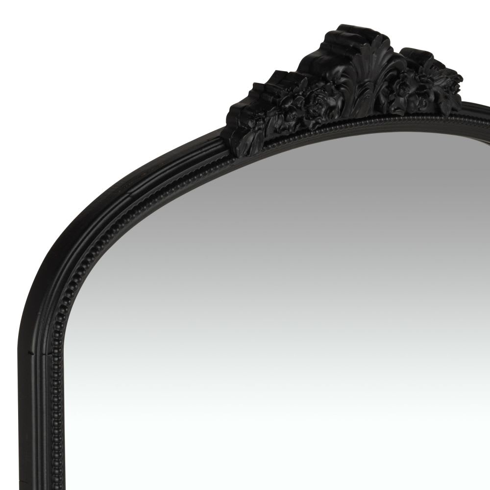 Miroir à moulures noires, 67x110 cm