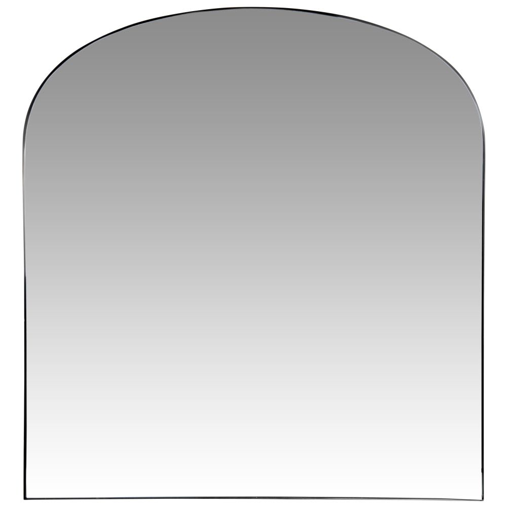 Miroir arche en acier noir, 80x85 cm