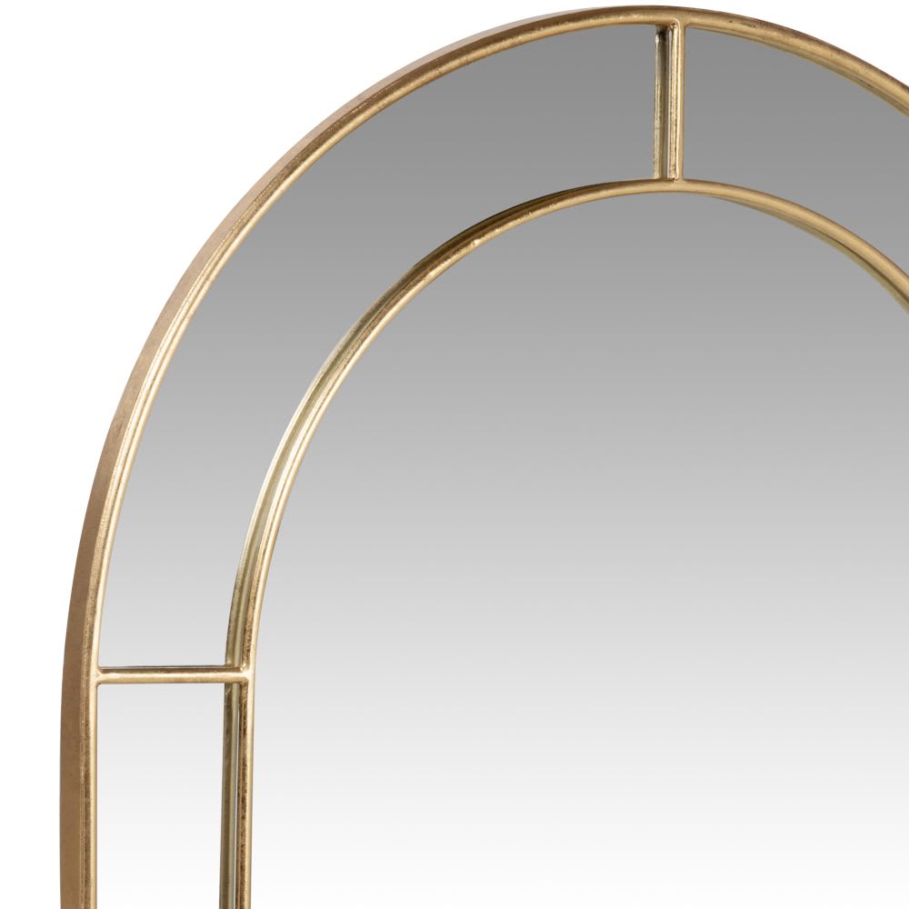 Miroir arche en aluminium doré, 70x100 cm