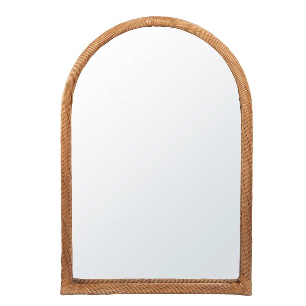 Miroir arche en bambou tressé
