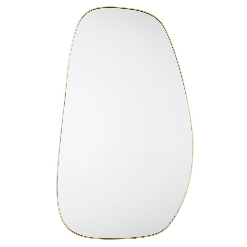 Miroir en acier doré, 75x130 cm