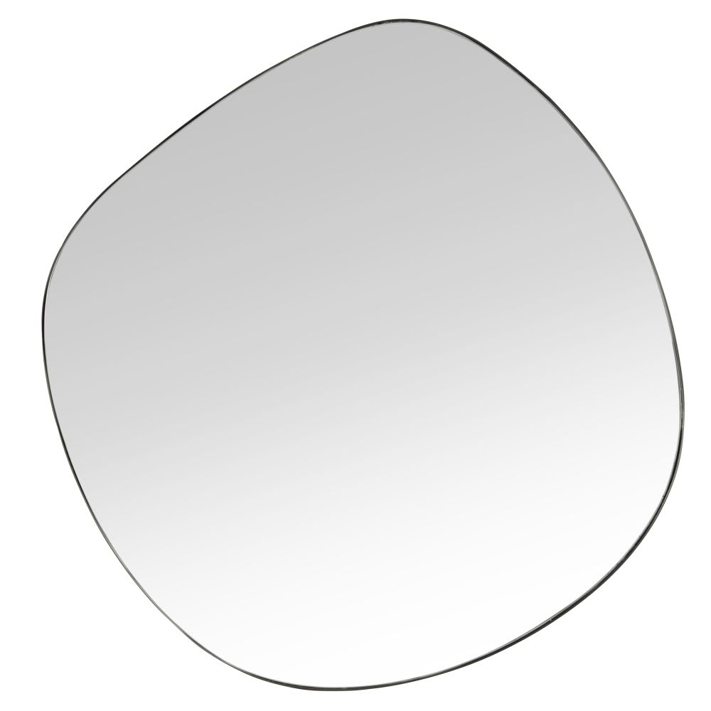 Miroir en acier noir, 80x75 cm
