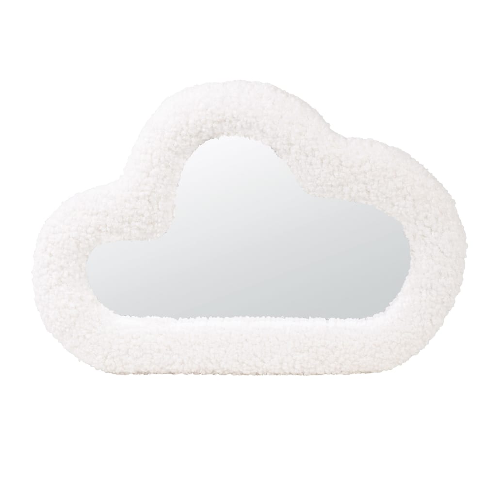 Miroir nuage enfant bouclettes blanches 35x24