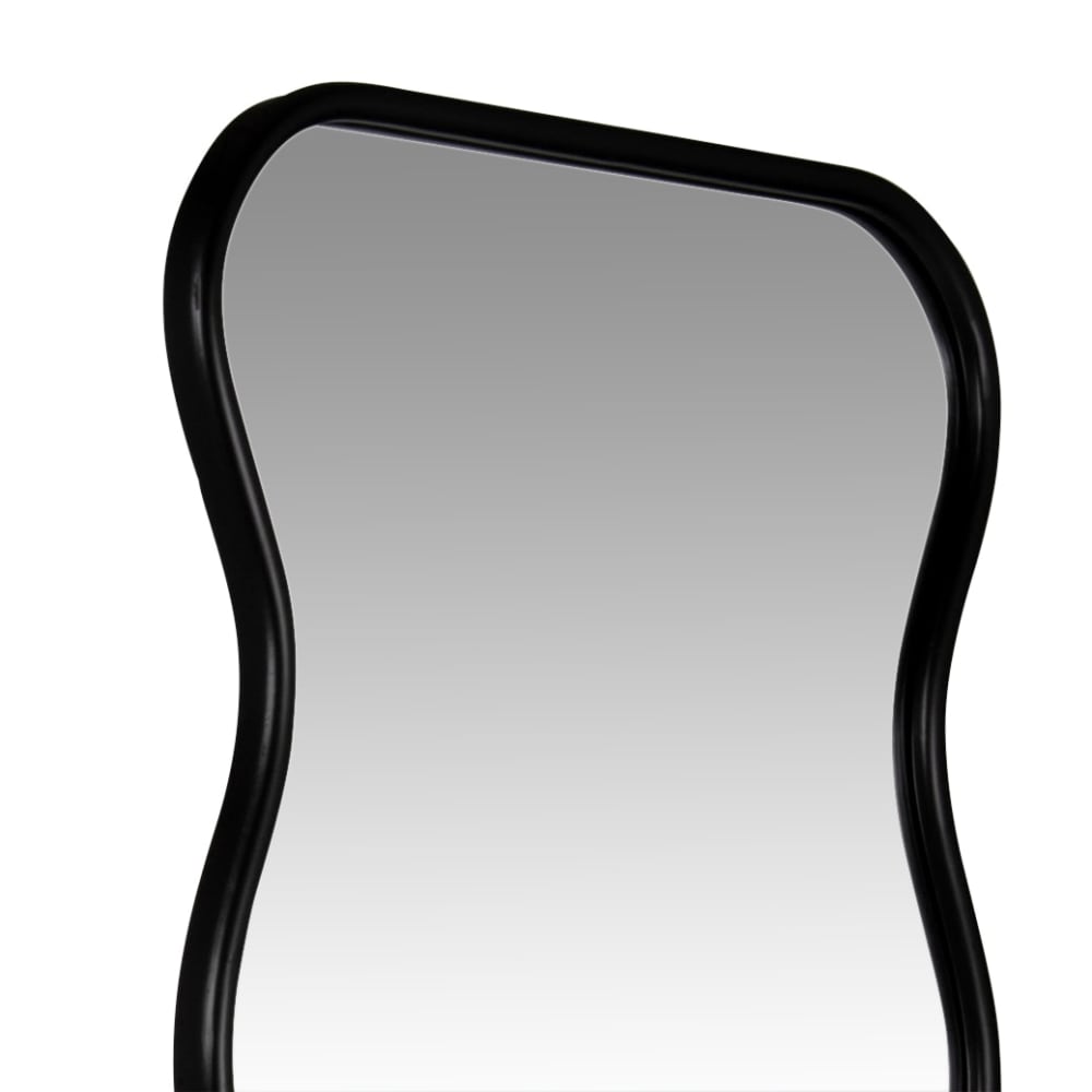Miroir ondulé en aluminium noir, 50x150 cm — vue 3