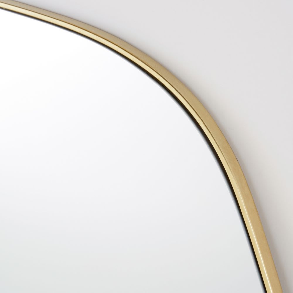Miroir organique en acier doré, 75x130 cm - Maisons du Monde