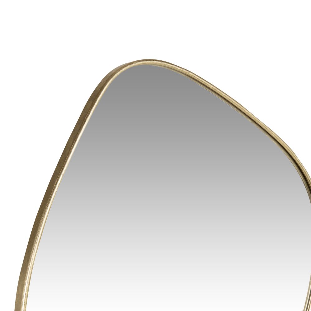 Miroir organique en aluminium doré, 70x70 cm — vue 3