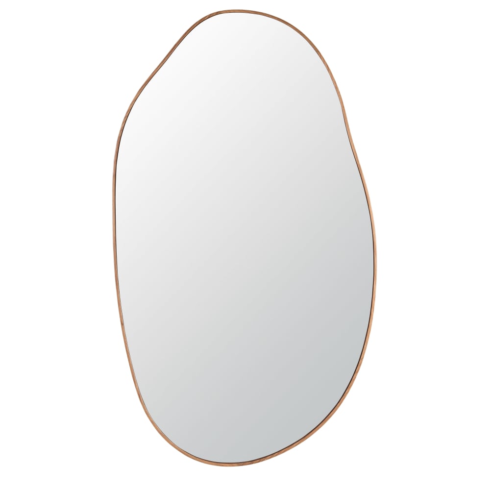 Miroir organique en bois de chêne, 47x80 cm