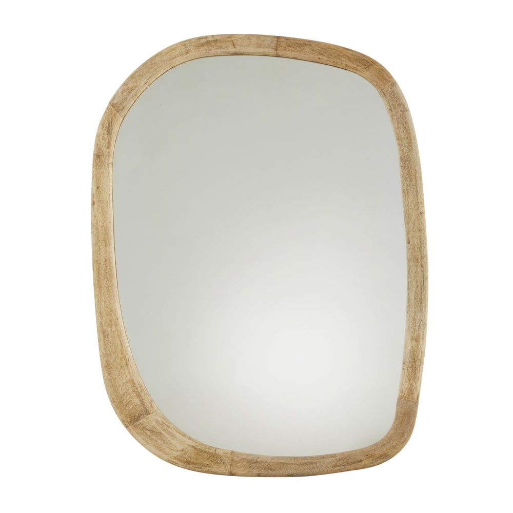 Miroir organique en bois de manguier, 95x120 cm