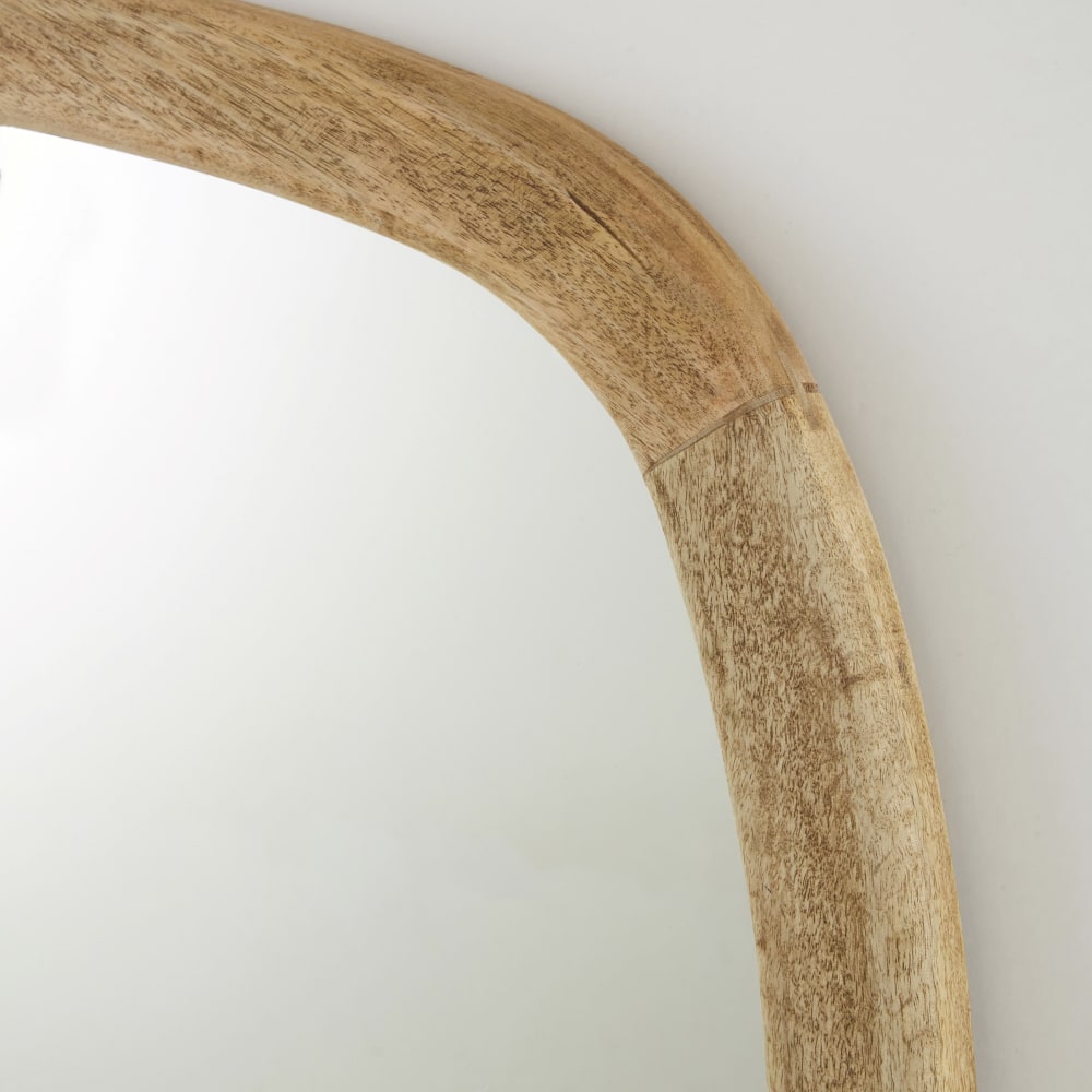 Miroir organique en bois de manguier, 95x120 cm