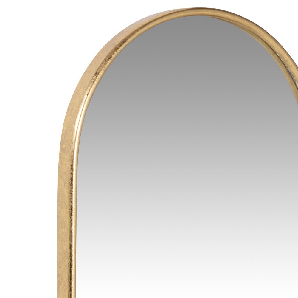 Miroir ovale en aluminium doré, 30x80 cm — vue 4