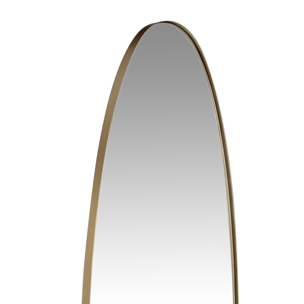 Miroir ovale en aluminium doré, 45x150 cm — vue 4
