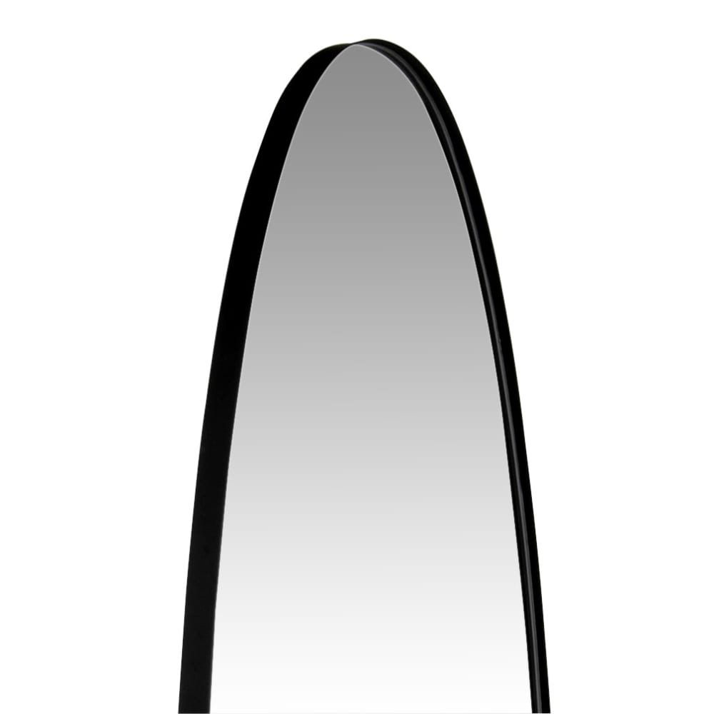 Miroir ovale en aluminium noir, 45x150 cm — vue 3