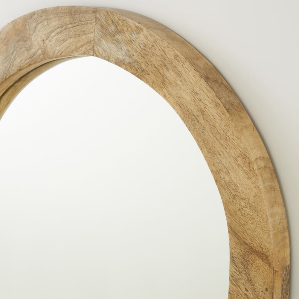 Miroir ovale en bois de manguier 50x120 - Maisons du Monde