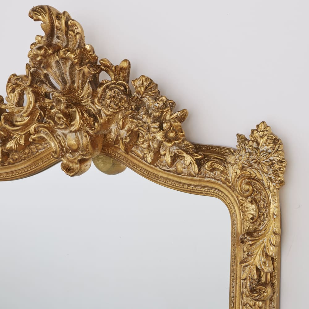 Miroir rectangulaire à moulures dorées 85x153 - Maisons du Monde
