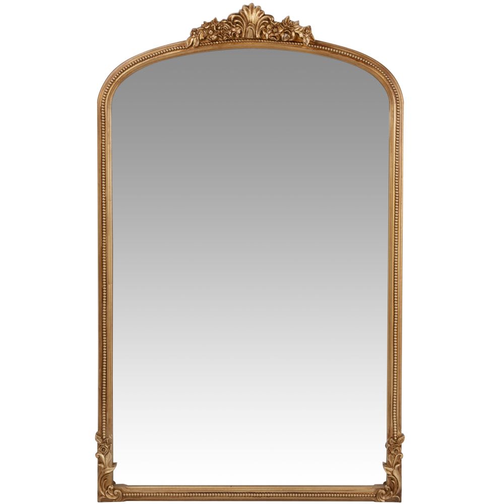Miroir rectangulaire doré, 67x110 cm