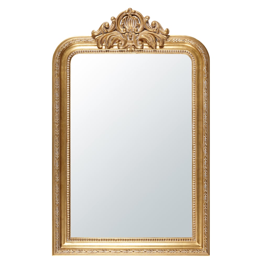 Miroir rectangulaire doré, 75x120 cm