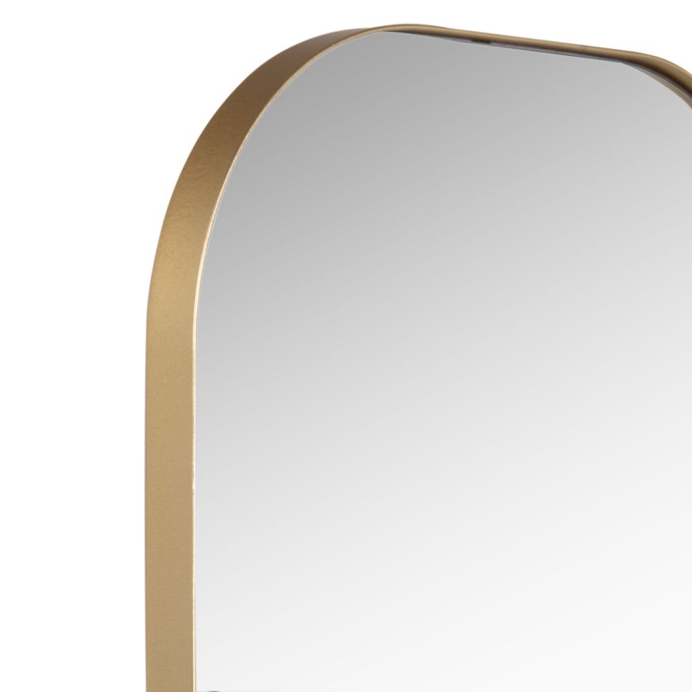 Miroir rectangulaire en acier doré, 45x70 cm — vue 3