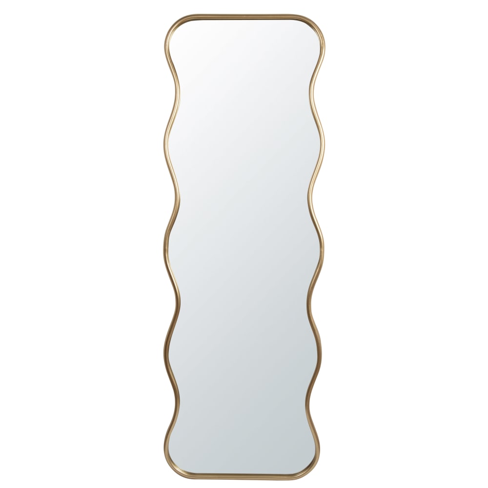 Miroir rectangulaire en aluminium doré, 50x150 cm