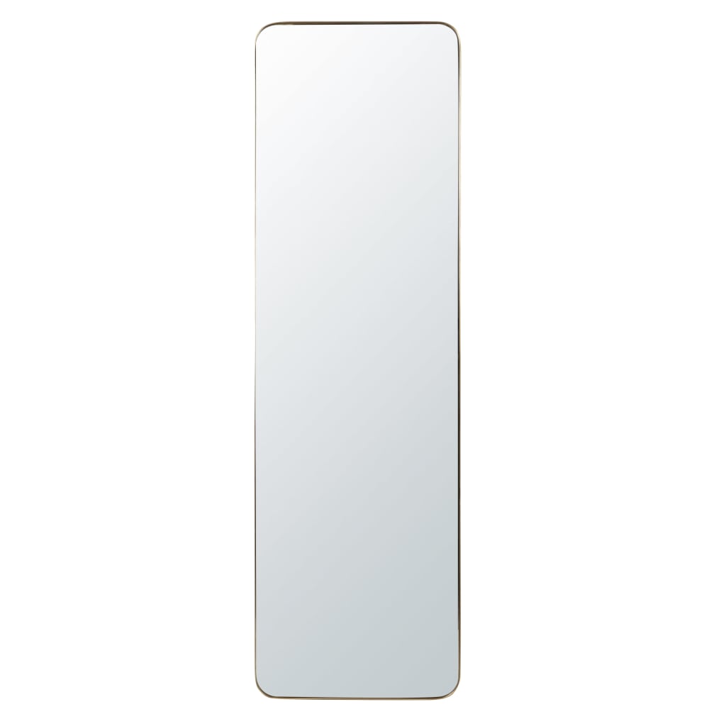 Miroir rectangulaire en aluminium doré mat, 39x129 cm