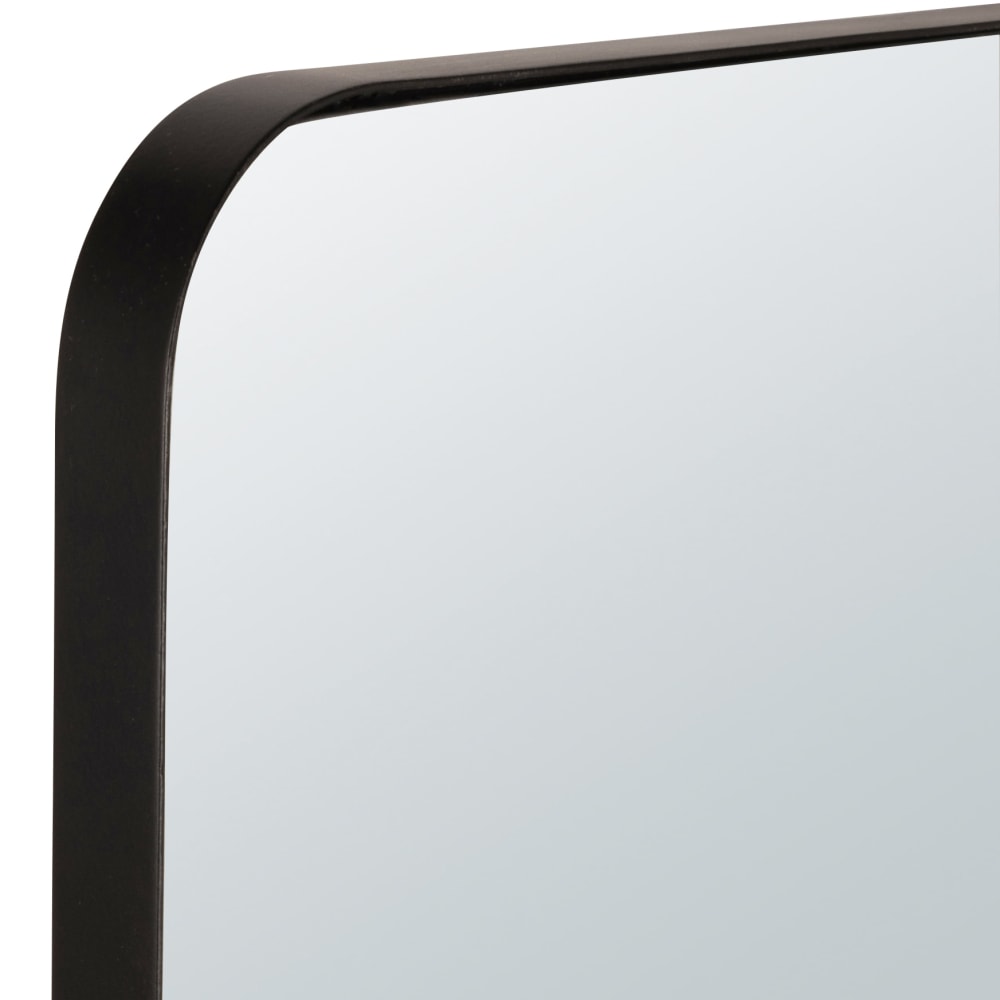 Miroir rectangulaire en aluminium et acier noir, 40x130 cm — vue 4