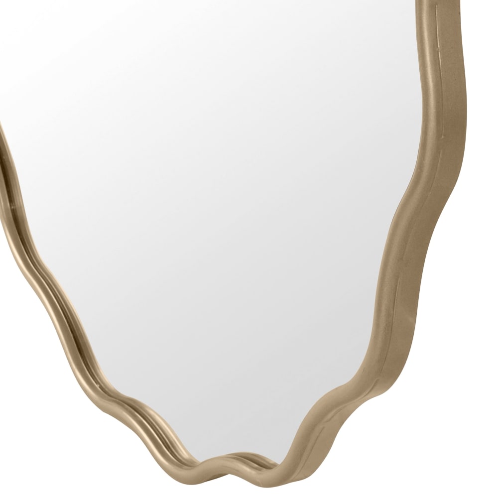 Miroir rond en aluminium doré, Ø60 cm — vue 3