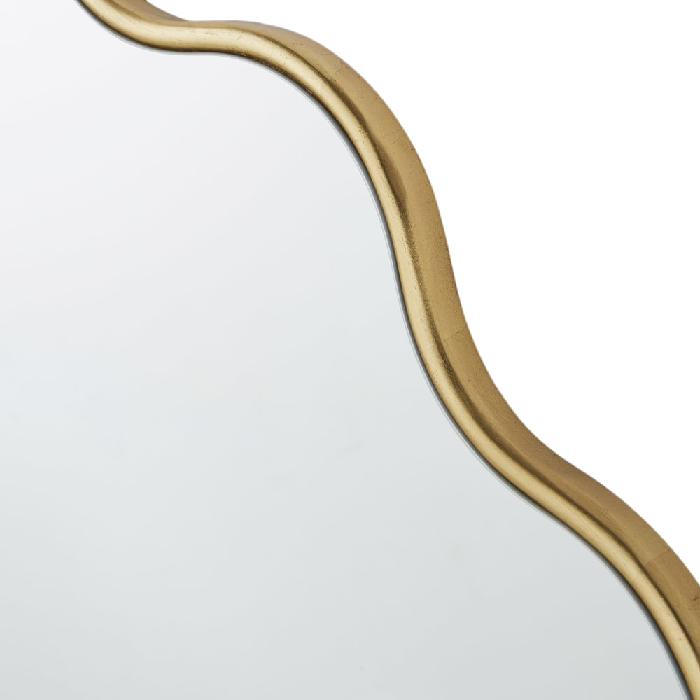 Miroir rond ondulé doré, D110 cm - Maisons du Monde
