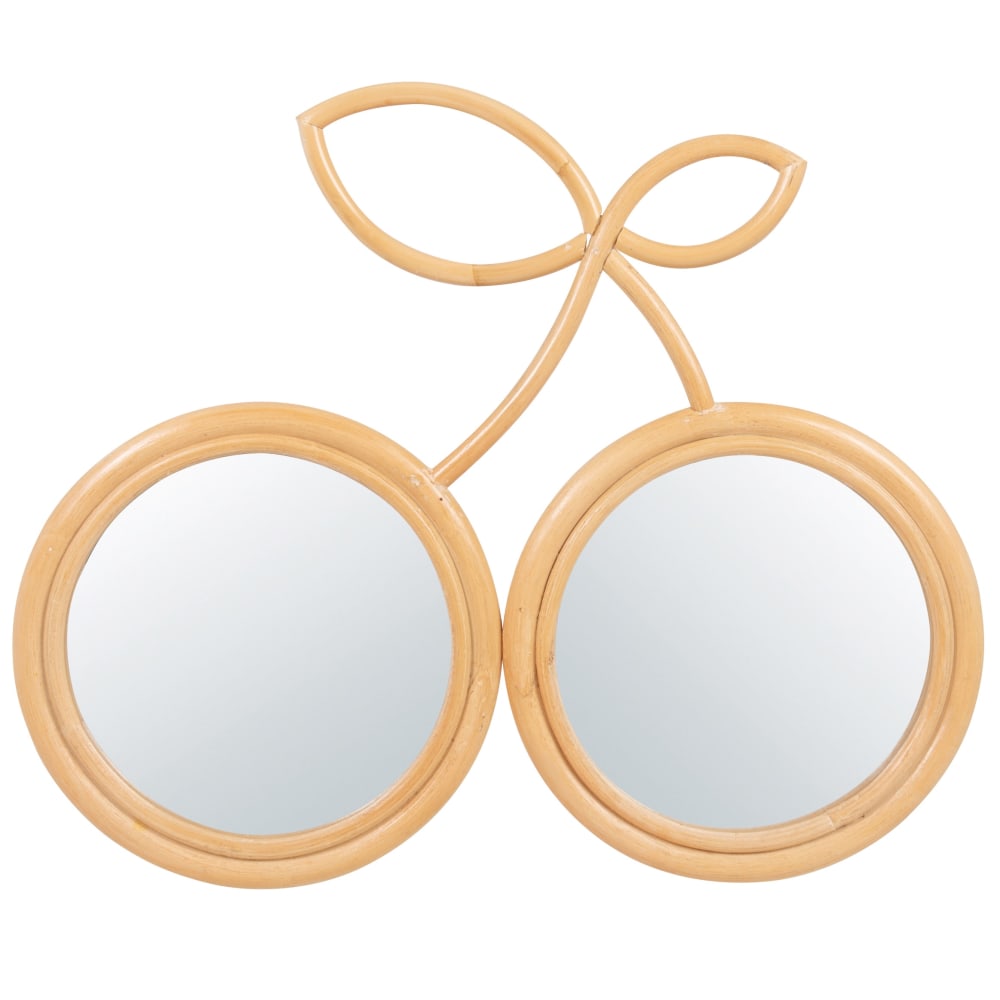 Miroirs cerises en rotin 49x39