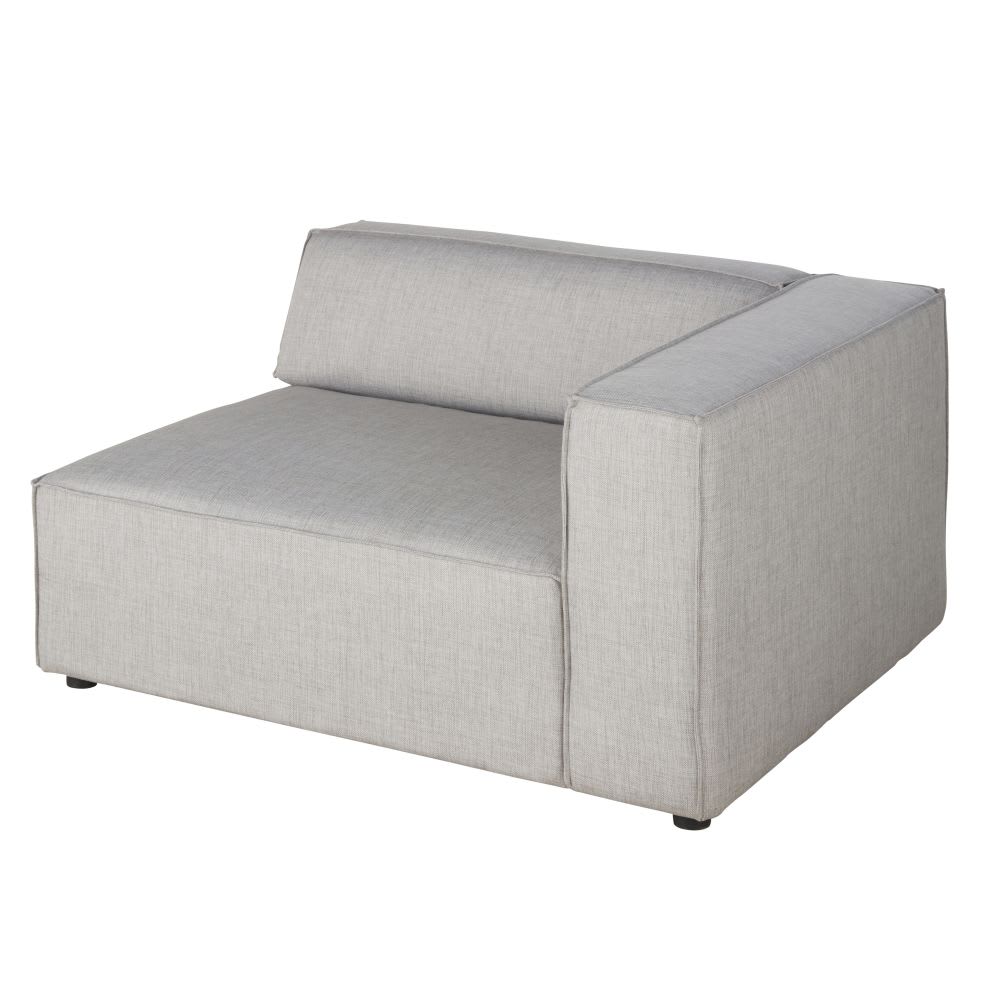 Modulare Sofa-Armlehne mit Ecke rechts, grau - Maisons Du Monde