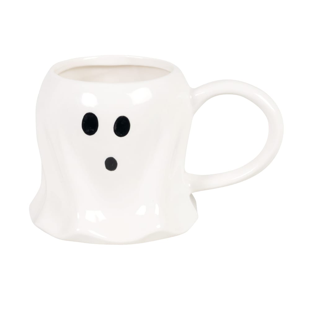 Mug fantôme en grès blanc et noir Mug fantôme en grès blanc et noir