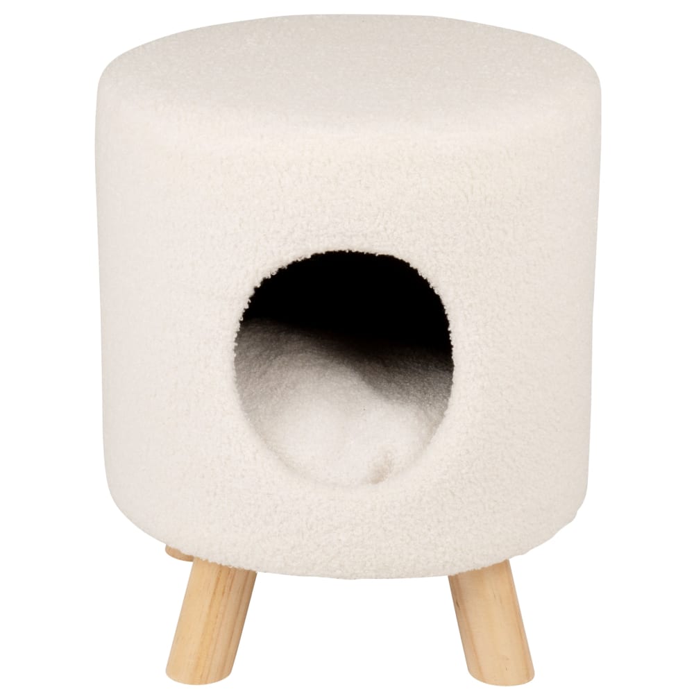Niche pour animaux bouclettes écrues