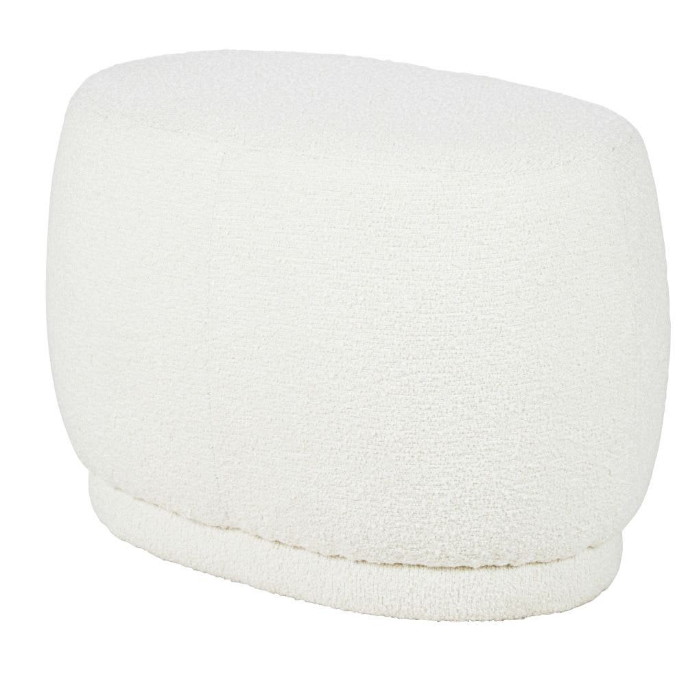 Ovale poef van wol met kruleffect - Maisons Du Monde