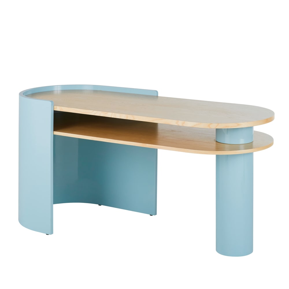 Ovaler Schreibtisch, hellblau - Maisons Du Monde