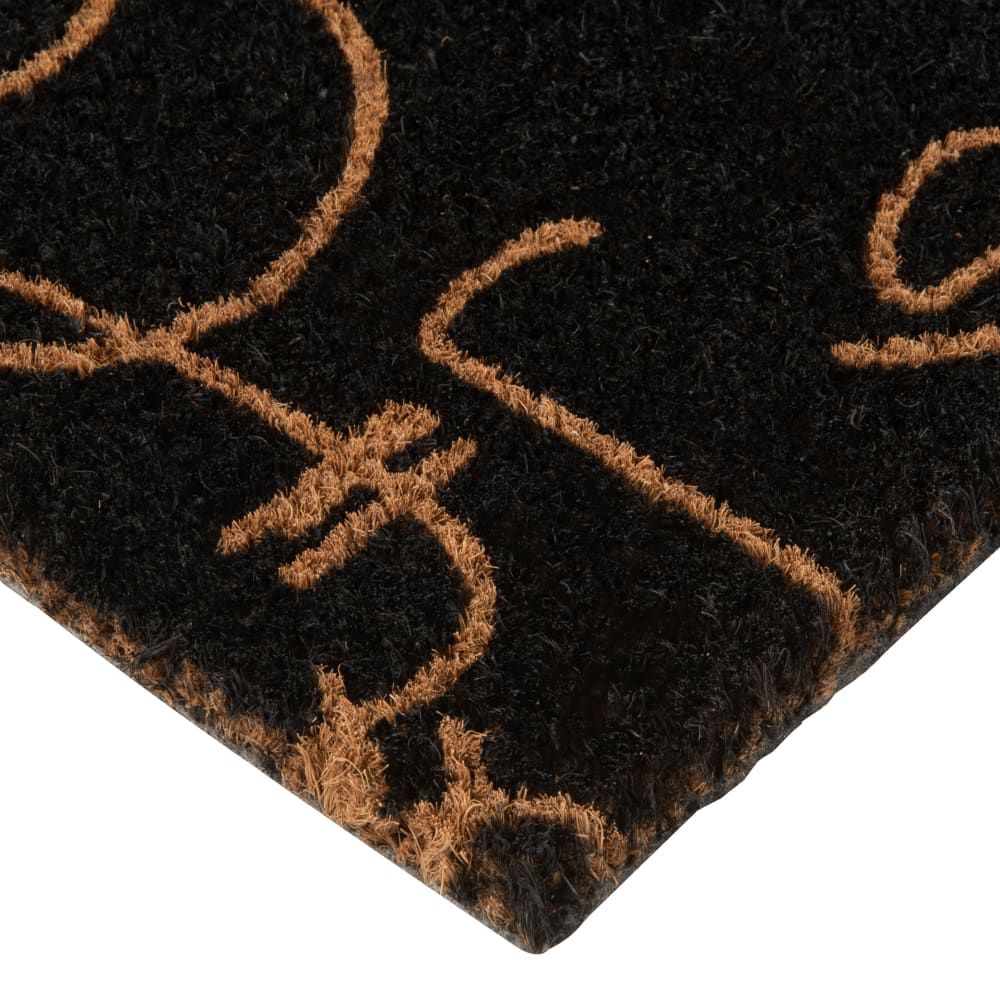 Paillasson motifs visages noirs et marron 25x55 — vue 3
