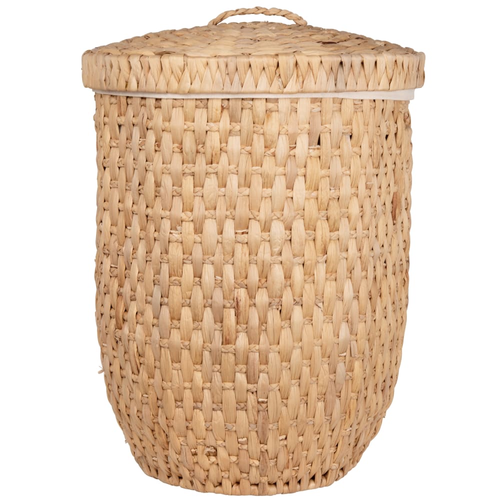 Panier à linge en jacinthe d'eau avec couvercle — Beyit