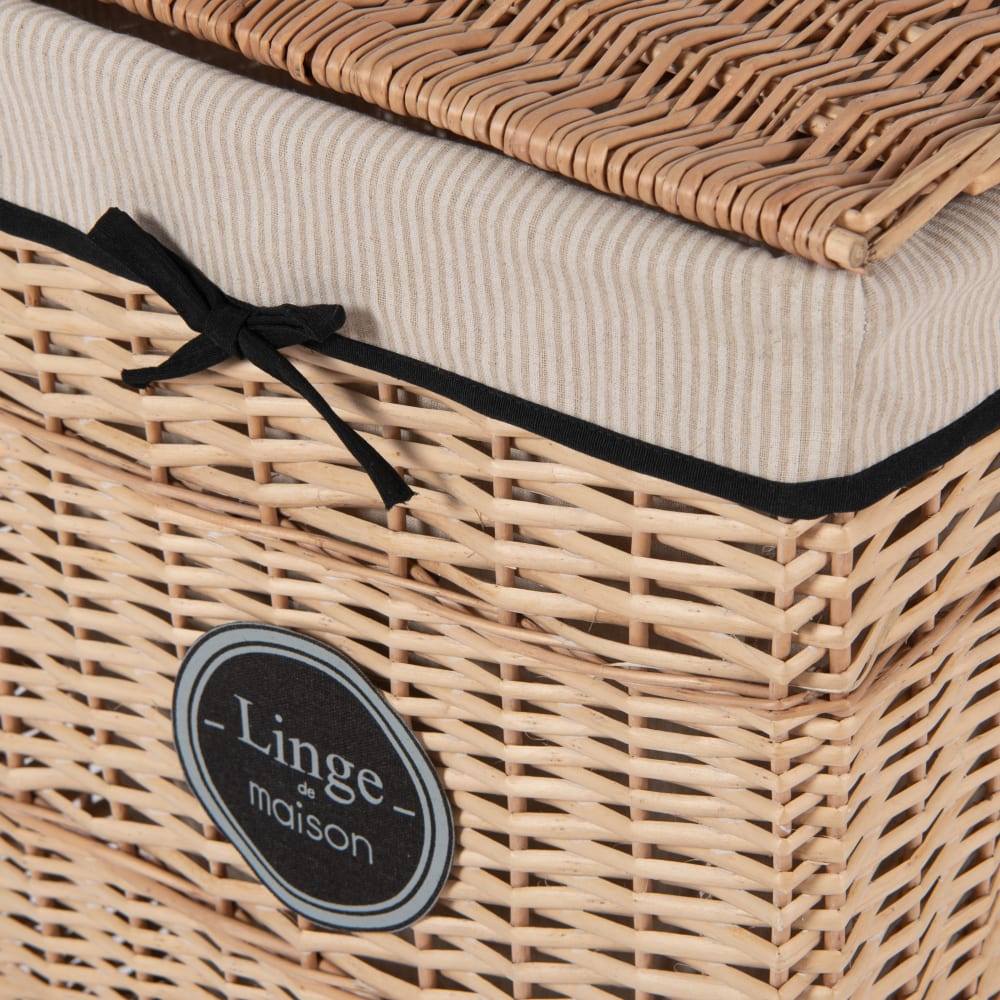 Panier à linge tressé avec ruban noir H58 — vue 4