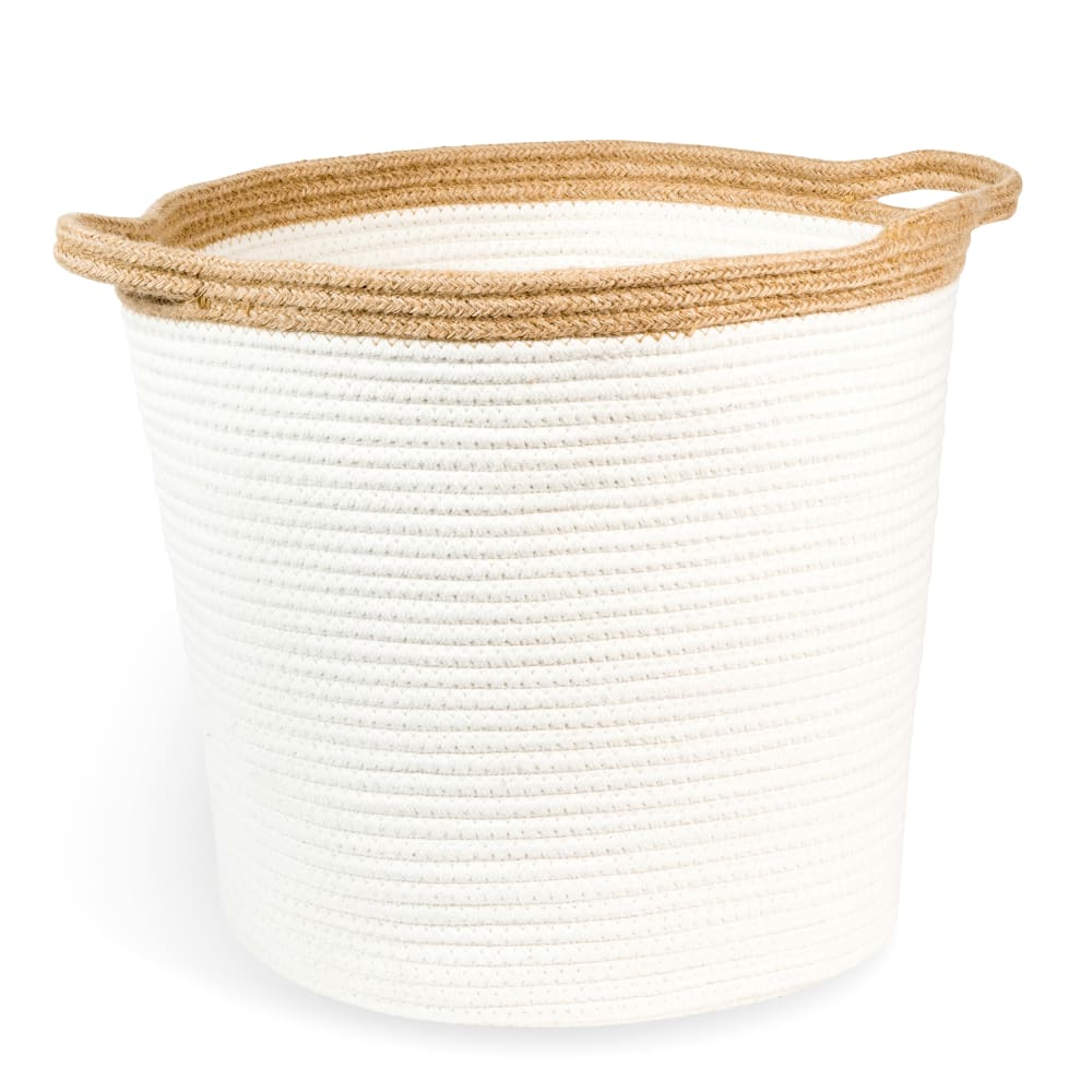 Panier en coton tressé blanc H33 — Beyit