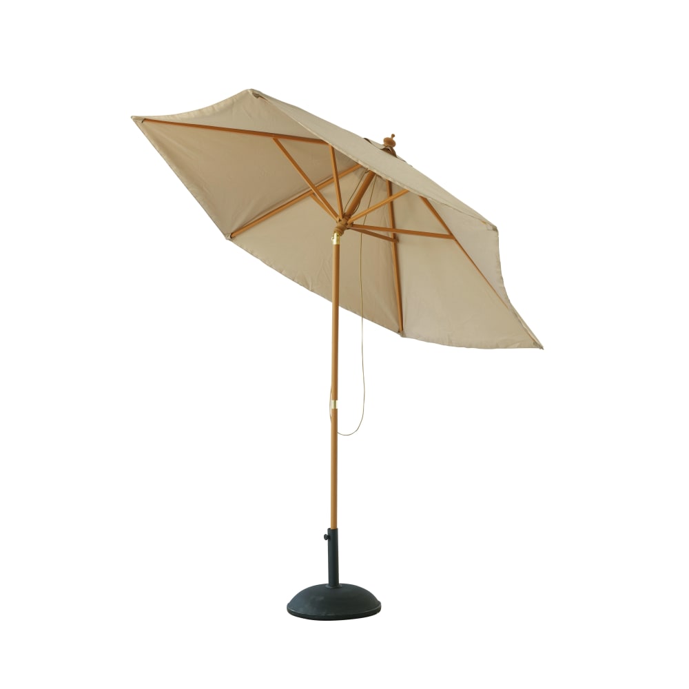 Parasol inclinable 3x3m en aluminium toile taupe