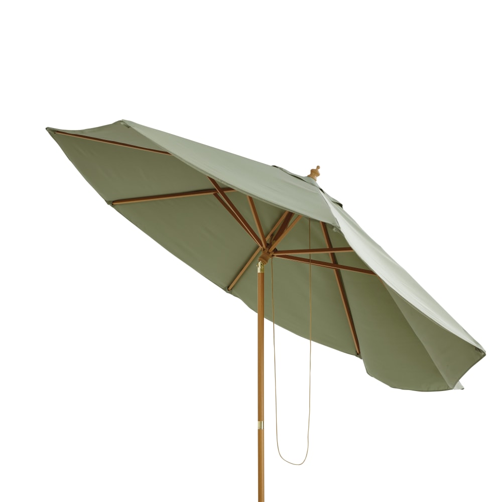 Parasol inclinable 3x3m en aluminium toile vert kaki