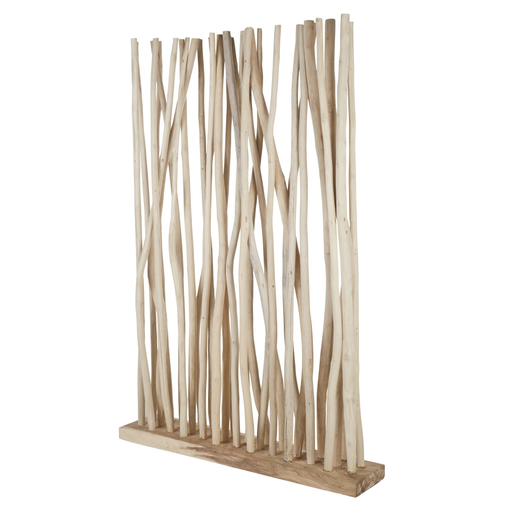 Paravent en bois de teck marron