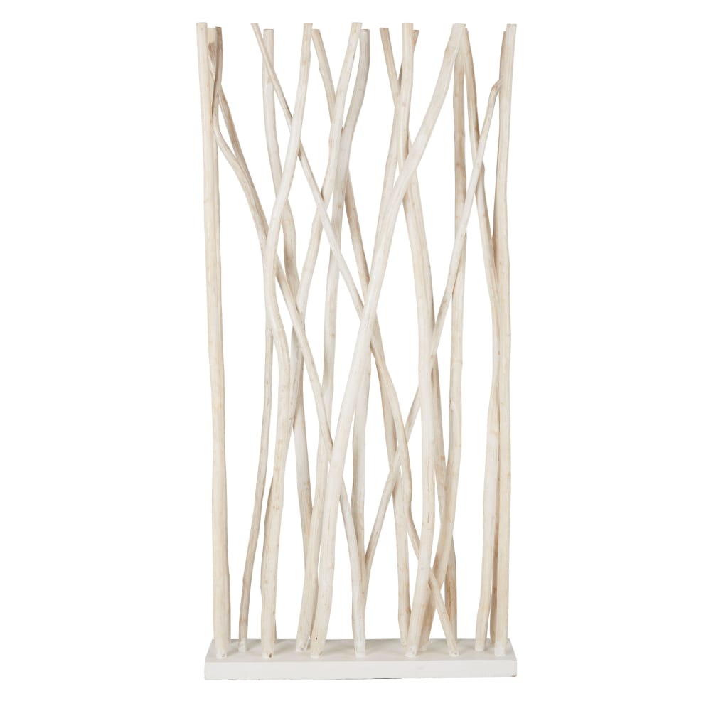 Paravent en teck blanc L 87 cm JUNGLE - Maisons du Monde