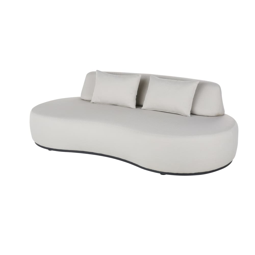 Parelgrijs tuinzetel van gerecycleerd polyester met 3/4 zitplaatsen - Maisons Du Monde