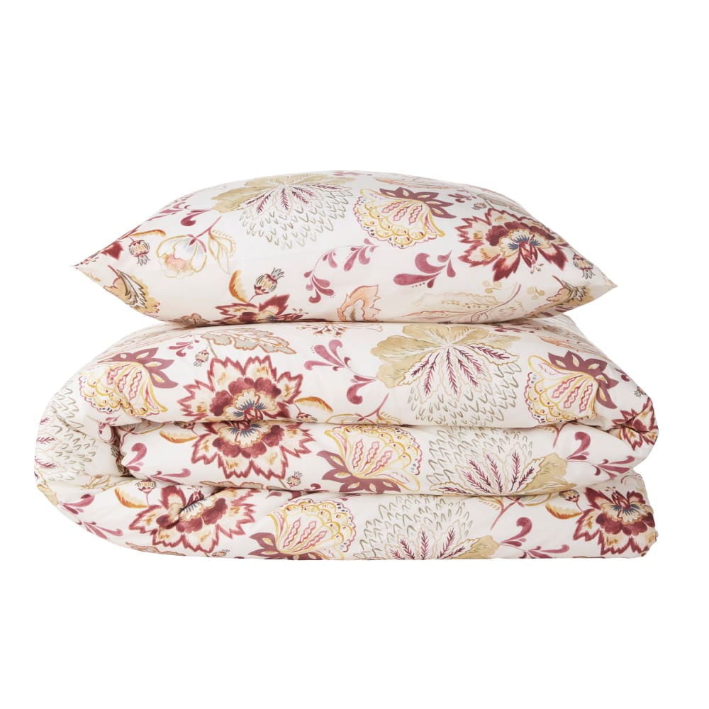 Parure de lit en coton biologique imprimé floral multicolore 240x220