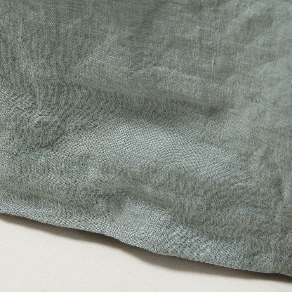 Parure de lit en lin lavé vert jade 220x240 — vue 4