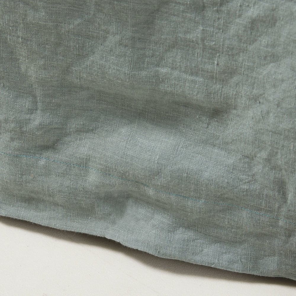 Parure de lit en lin lavé vert jade 240x260 — vue 4