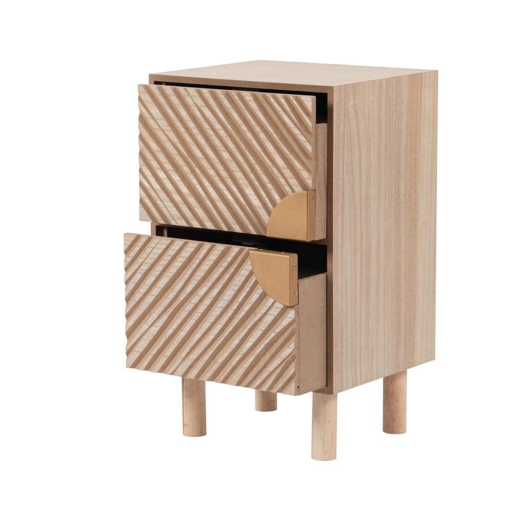 Petit meuble de rangement 2 tiroirs sculptés — vue 3