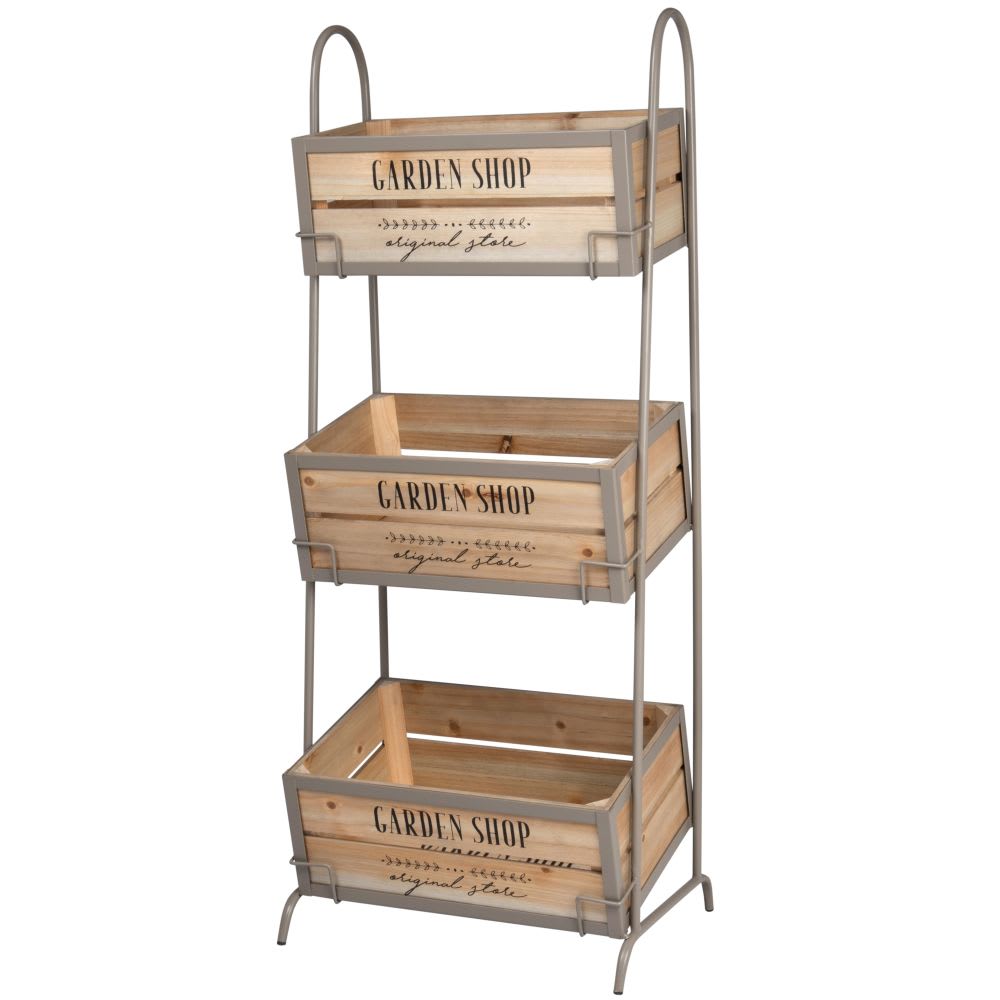 Petit meuble de rangement 3 cagettes — vue 3