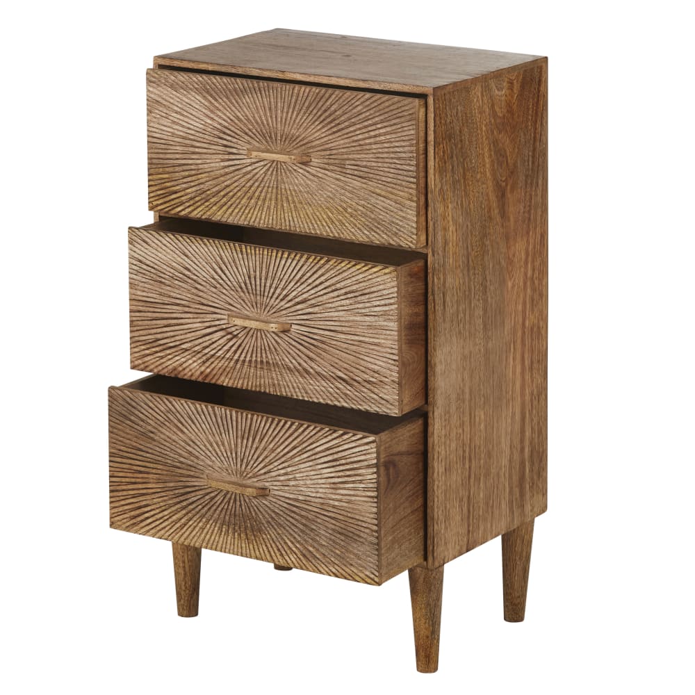 Petit meuble de rangement 3 tiroirs marron - Maisons du Monde