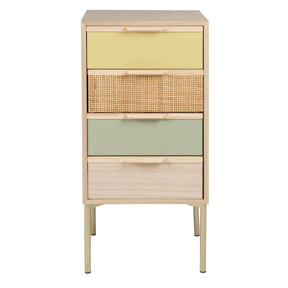 Petit+meuble+de+rangement+4+tiroirs+multicolore