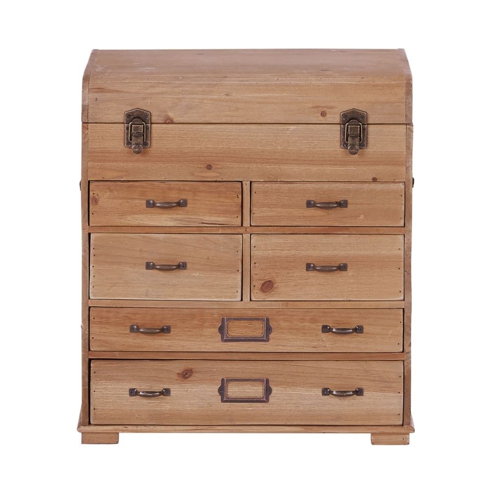 Petit+meuble+de+rangement+coffre+6+tiroirs+en+sapin