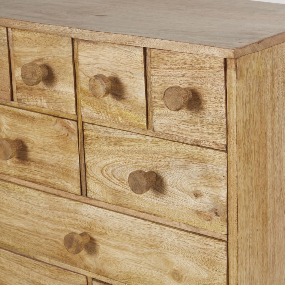 Petit meuble de rangement multi-tiroirs en bois de manguier — vue 4